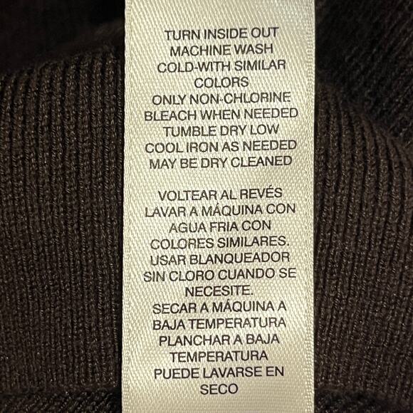 Chico's Dark Brown Long Sleeve Turtleneck Sweater L - Picture 6 of 6